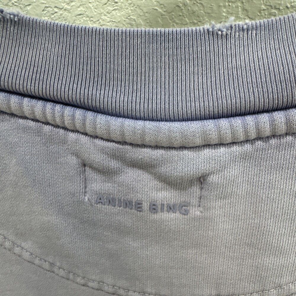 Anine Bing Tyler Sweatshirt Washed Lavender Size XL - Picture 9 of 11